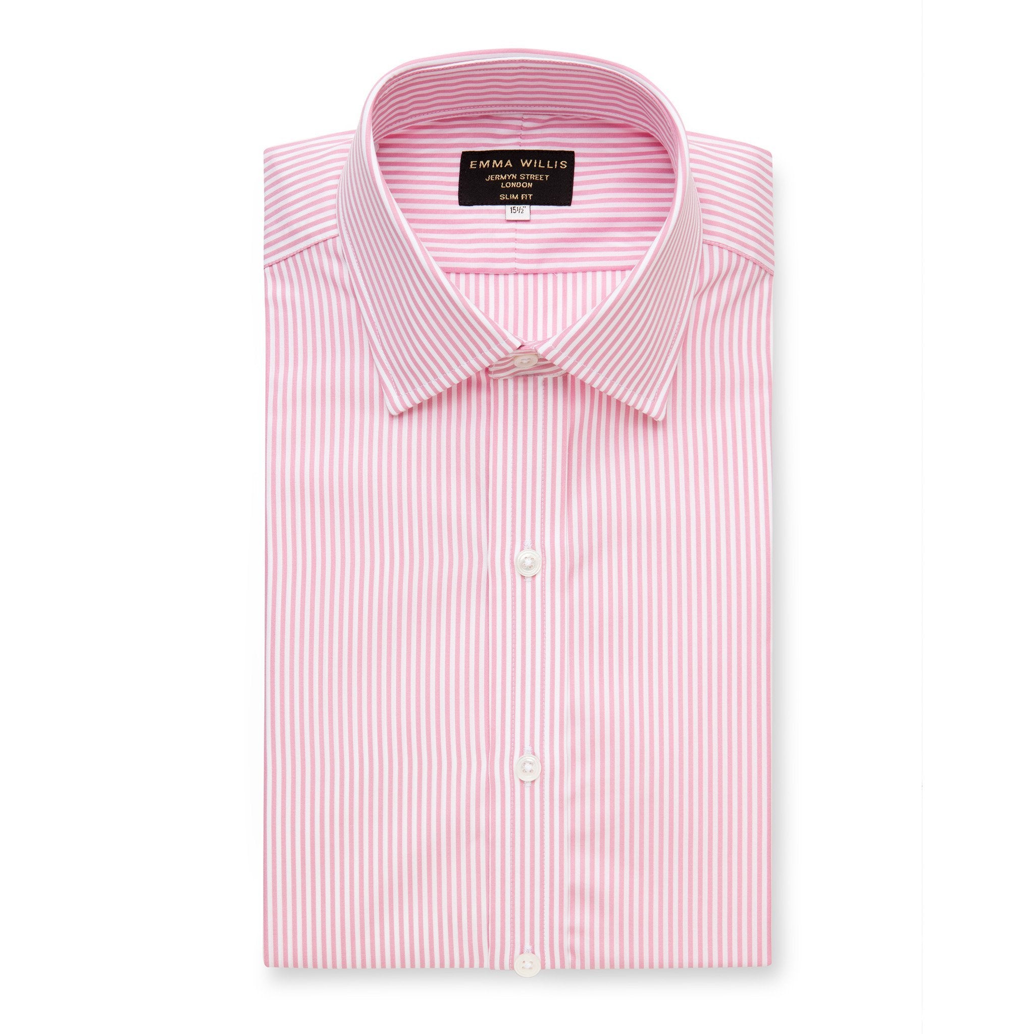 Pink Bengal Stripe Cotton Shirt - Bespoke freeshipping - Emma Willis