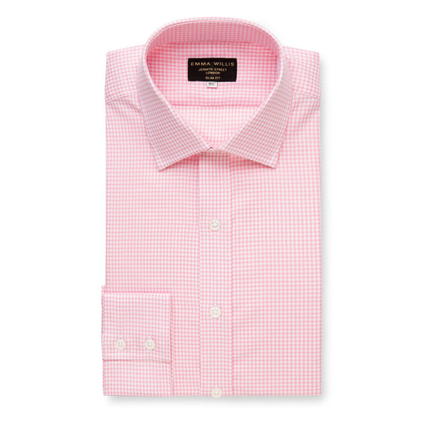Pink Oxford Check Cotton Shirt - Bespoke freeshipping - Emma Willis