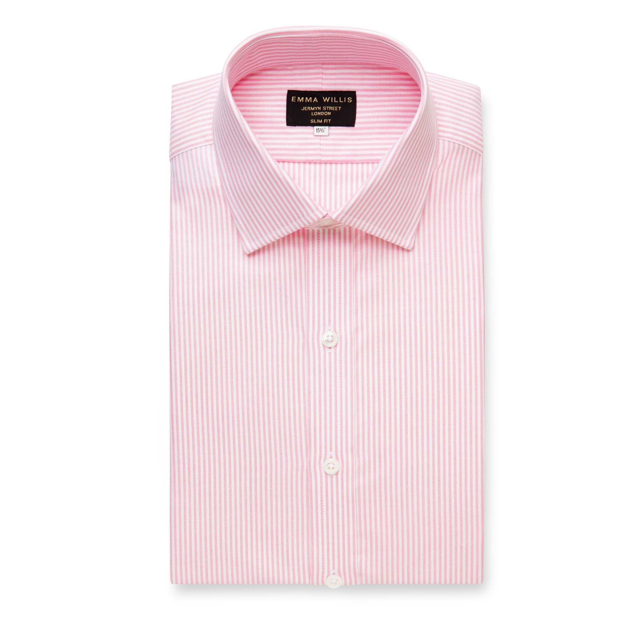 Pink Oxford Stripe Cotton Shirt freeshipping - Emma Willis