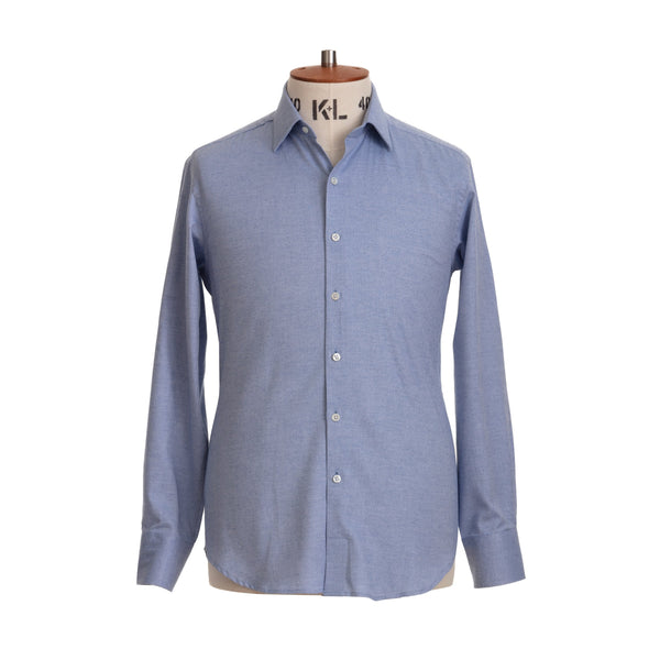 Plain Blue Brushed Cotton Shirt - New - Emma Willis