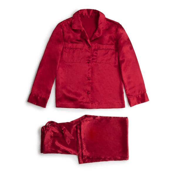 Red Silk Pyjamas - Womens freeshipping - Emma Willis