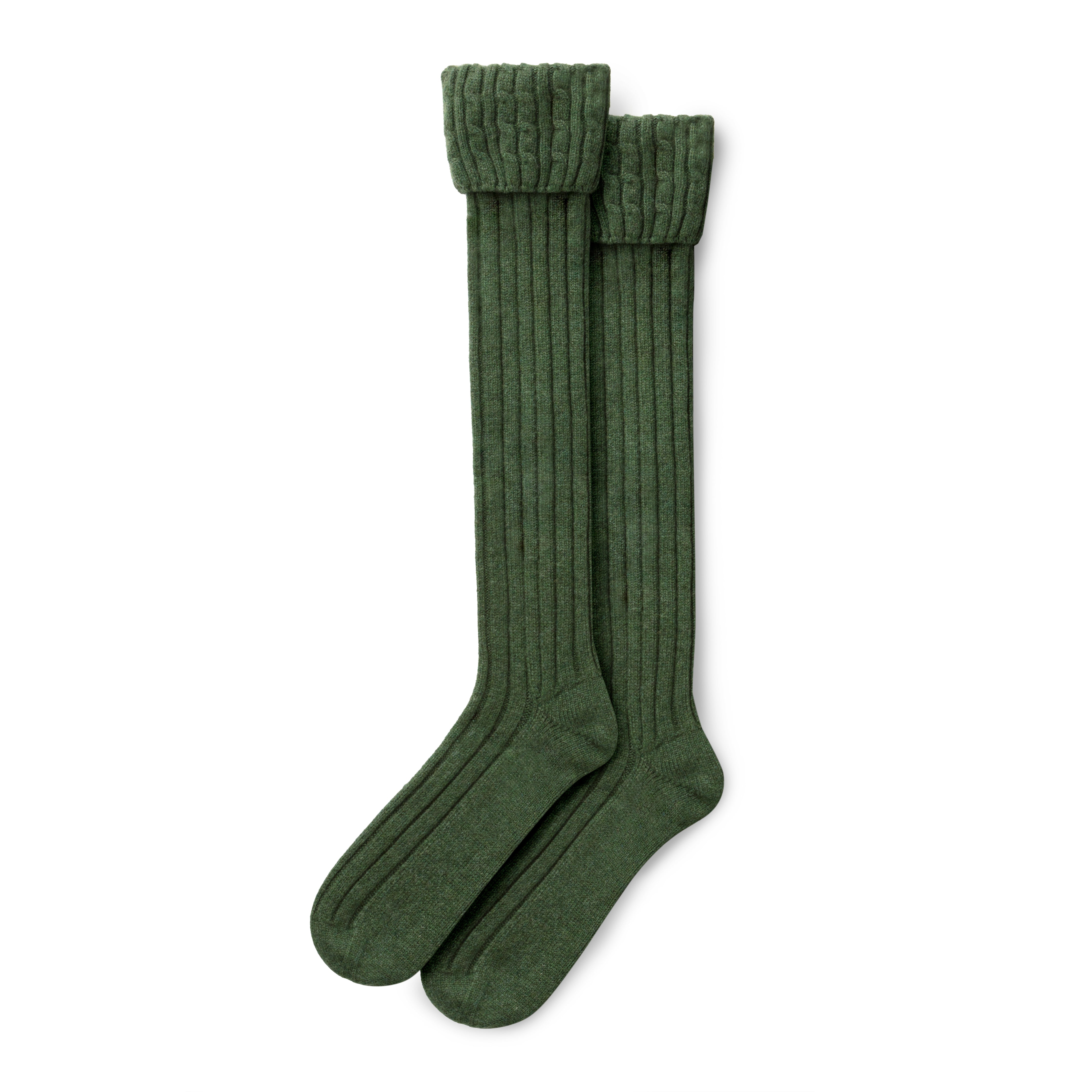 Serpentine Cable Knit Cashmere Socks - Emma Willis