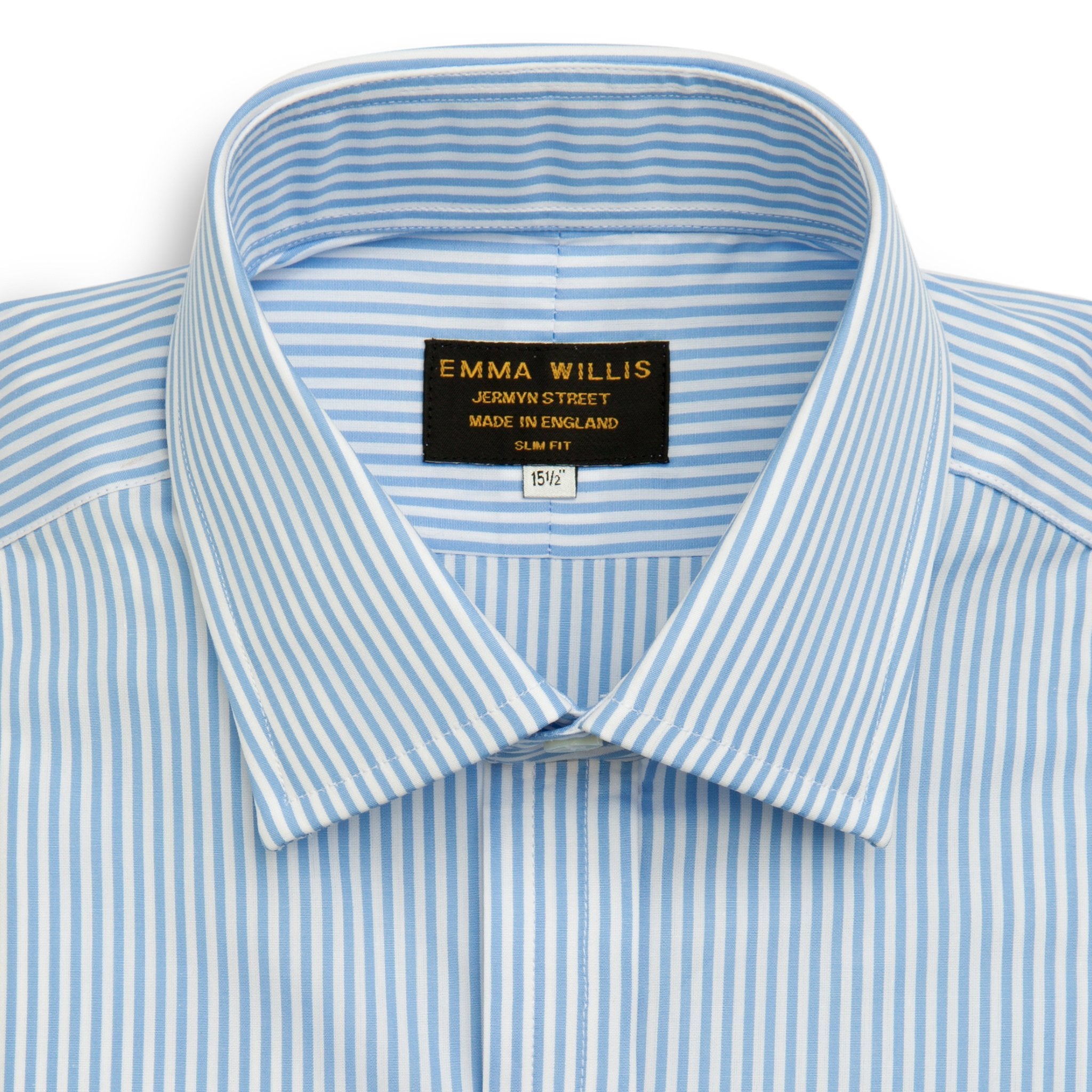 Sky Bengal Stripe Cotton Shirt freeshipping - Emma Willis
