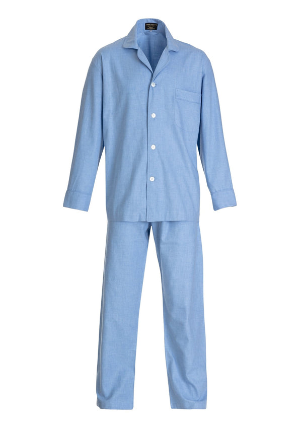 Sky Blue Brushed Cotton Pyjamas - Emma Willis