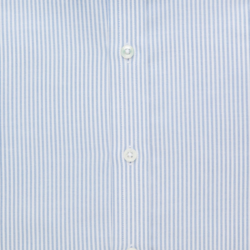 Sky Oxford Stripe Cotton Shirt freeshipping - Emma Willis