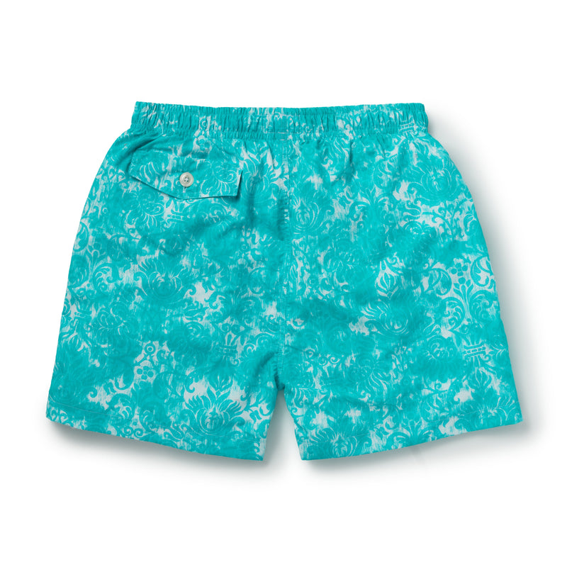 Turquoise Fronds Swimming Trunks - New - Emma Willis