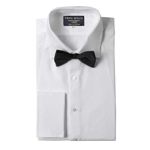 White Pique Bib Cotton Shirt freeshipping - Emma Willis