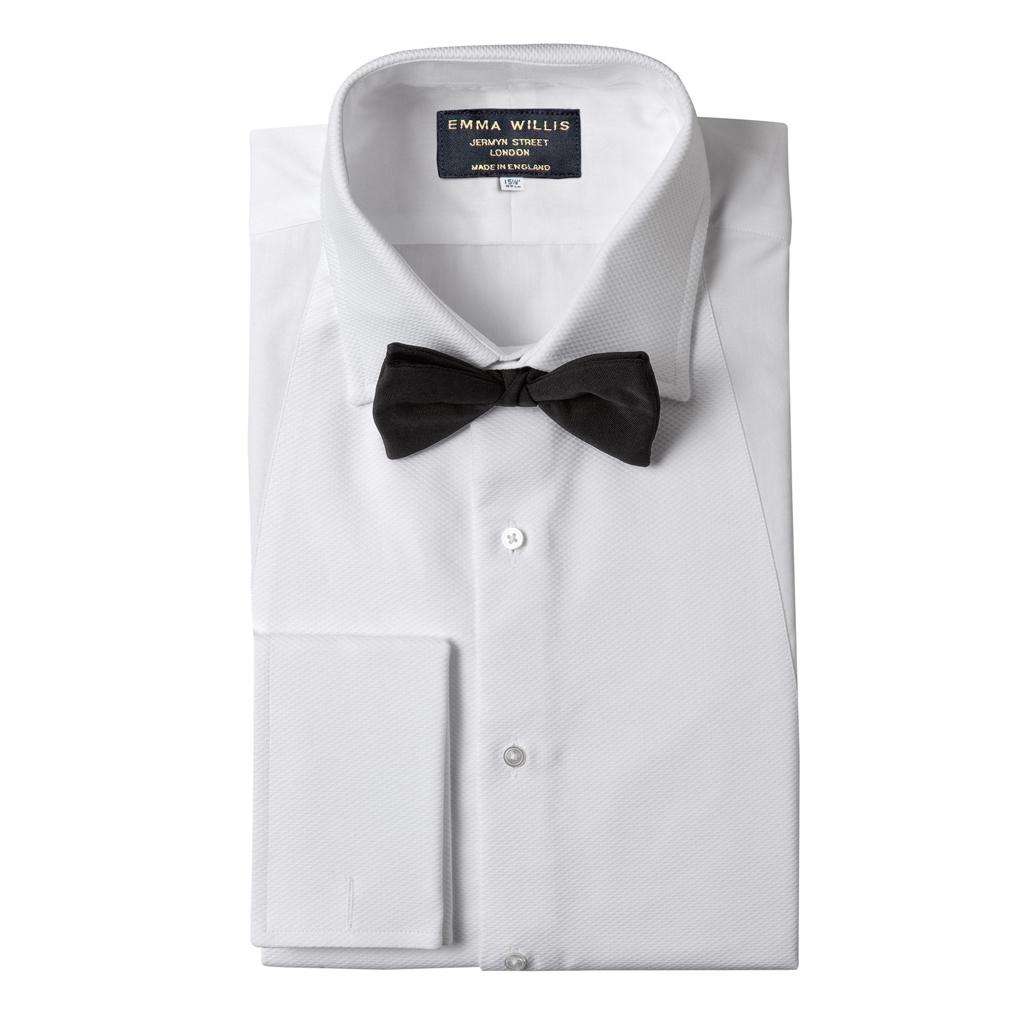 White Pique Bib Cotton Shirt freeshipping - Emma Willis