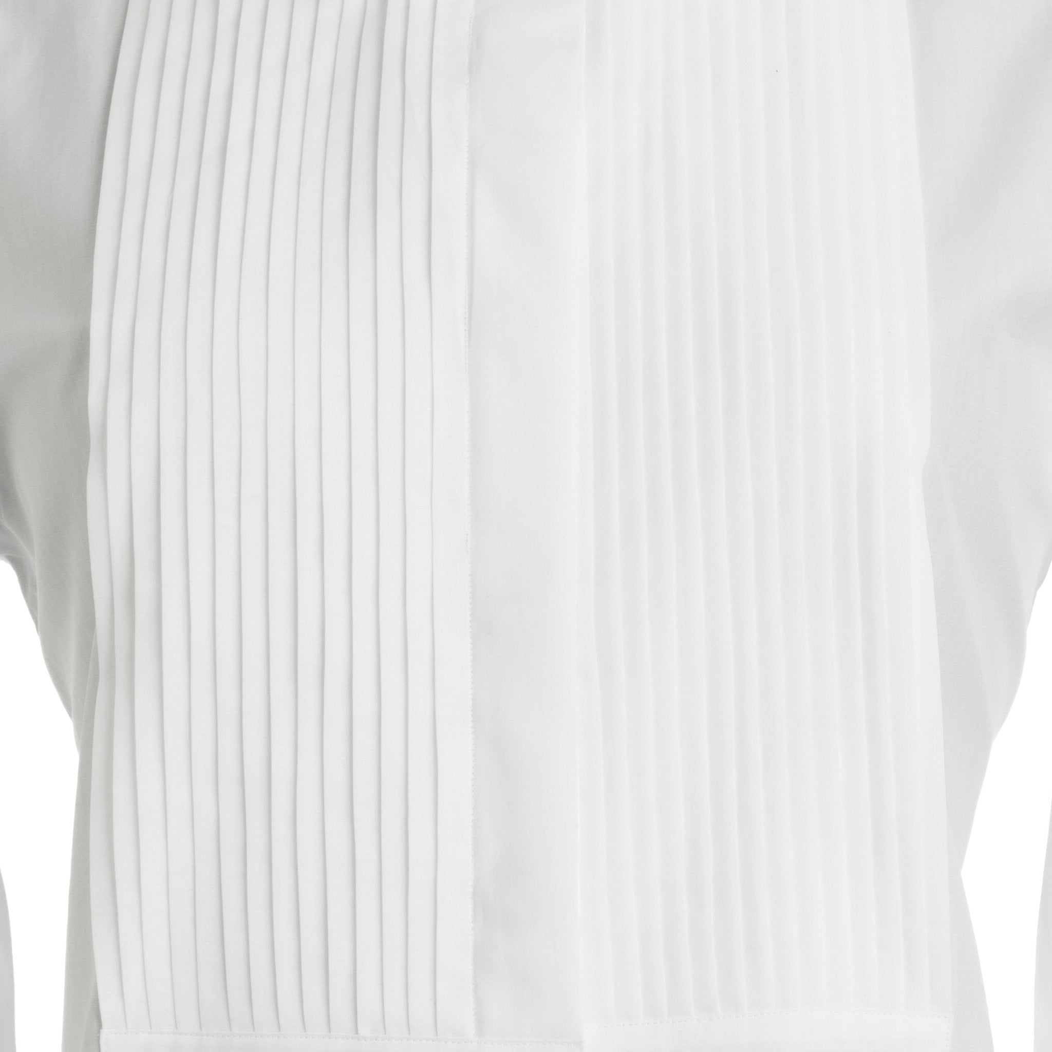 White Pleated Bib Evening Shirt - Slim Fit freeshipping - Emma Willis